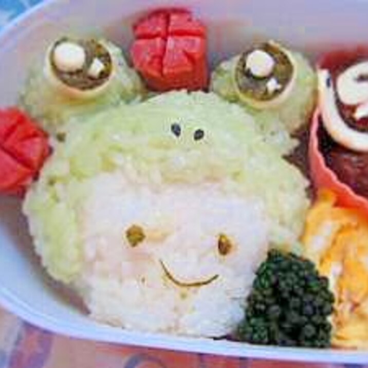 キャラ弁 梅雨にはこれね カエルさん帽子のお弁当 レシピ 作り方 By プッチン5903 楽天レシピ キャラ弁 梅雨にはこれね カエルさん帽子のお弁当 レシピ 作り方 By プッチン5903 楽天レシピ